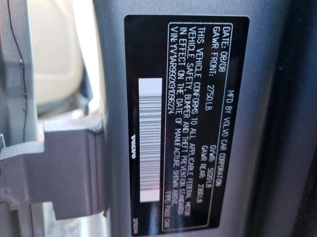 Photo 10 from auction – 2009 VOLVO S80 T6 with VIN YV1AR992X91096224