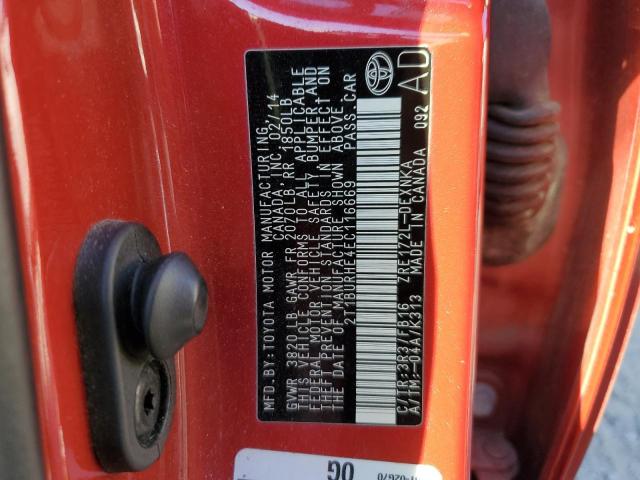 Photo 10 from auction – 2014 TOYOTA COROLLA L with VIN 2T1BURHE4EC116669