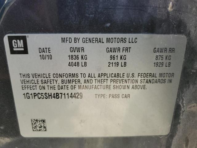 Photo 10 from auction – 2011 CHEVROLET CRUZE LS with VIN 1G1PC5SH4B7114429