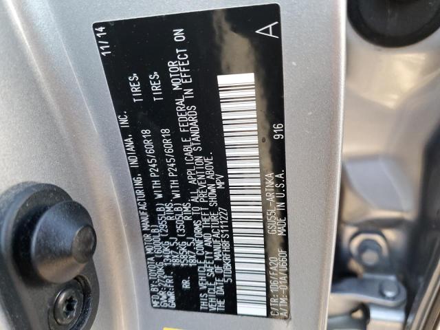 Photo 10 from auction – 2015 TOYOTA HIGHLANDER with VIN 5TDBKRFH8FS111227