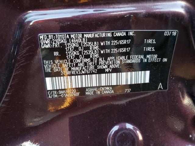Photo 10 from auction – 2018 TOYOTA RAV4 ADVEN with VIN 2T3RFREV3JW767742