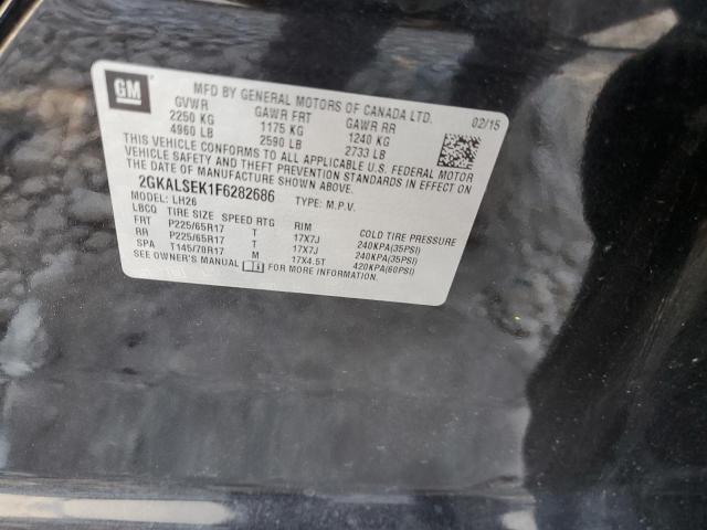 Photo 10 from auction – 2015 GMC TERRAIN SL with VIN 2GKALSEK1F6282686