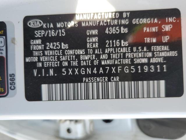 Photo 10 from auction – 2015 KIA OPTIMA EX with VIN 5XXGN4A7XFG519311