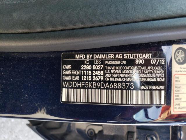 Photo 10 from auction – 2013 MERCEDES-BENZ E 350 with VIN WDDHF5KB9DA688373