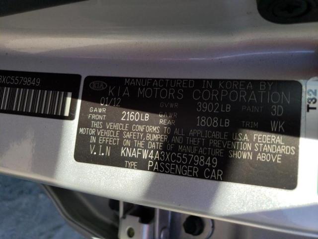 Photo 10 from auction – 2012 KIA FORTE SX with VIN KNAFW4A3XC5579849