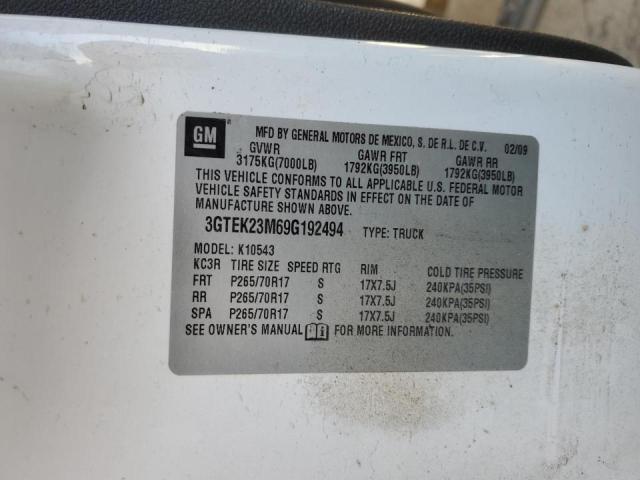 Photo 10 from auction – 2009 GMC SIERRA K15 with VIN 3GTEK23M69G192494