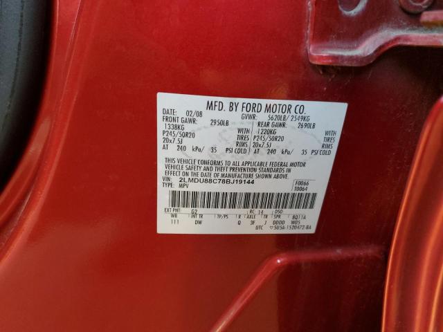 Photo 10 from auction – 2008 LINCOLN MKX with VIN 2LMDU88C78BJ19144