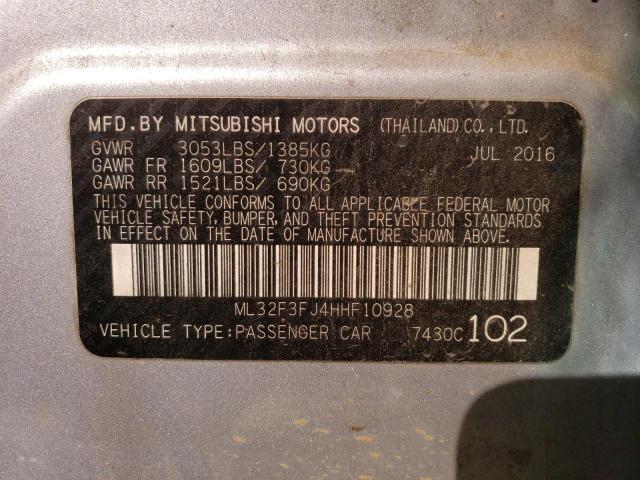 Photo 10 from auction – 2017 MITSUBISHI MIRAGE G4 with VIN ML32F3FJ4HHF10928