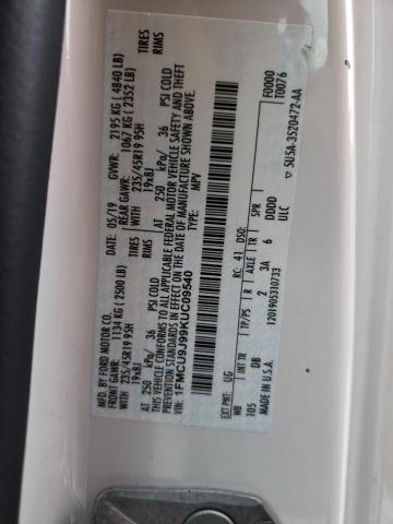 Photo 10 from auction – 2019 FORD ESCAPE TIT with VIN 1FMCU9J99KUC09540