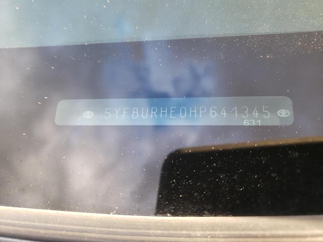 Photo 10 from auction – 2017 TOYOTA COROLLA L with VIN 5YFBURHE0HP641345