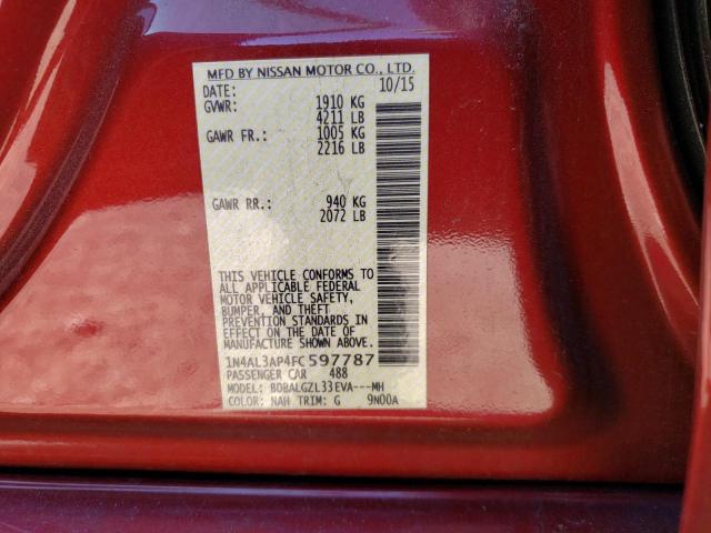 Photo 10 from auction – 2015 NISSAN ALTIMA 2.5 with VIN 1N4AL3AP4FC597787