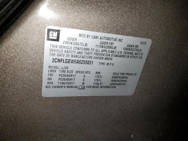 Photo 10 from auction – 2010 CHEVROLET EQUINOX LT with VIN 2CNFLGEW6A6255831