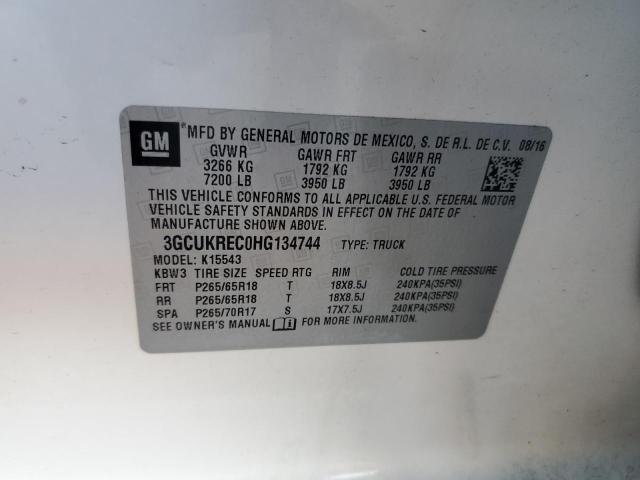 Photo 10 from auction – 2017 CHEVROLET SILVERADO with VIN 3GCUKREC0HG134744
