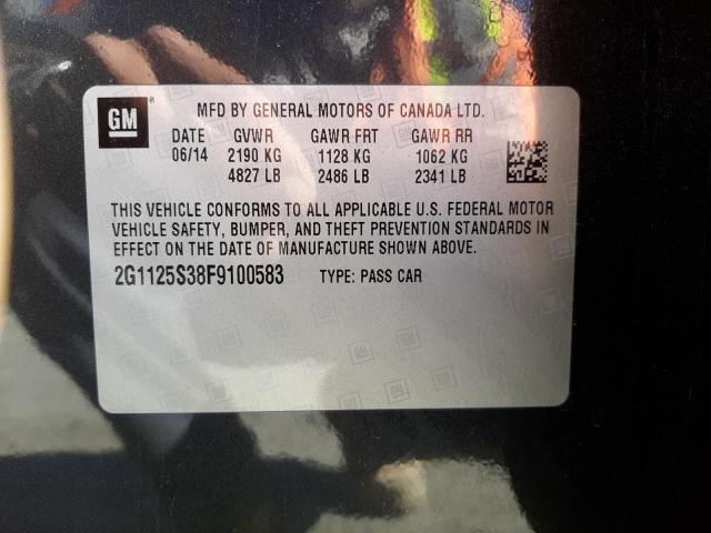 Photo 10 from auction – 2015 CHEVROLET IMPALA LT with VIN 2G1125S38F9100583