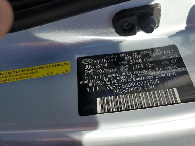 Photo 10 from auction – 2015 HYUNDAI VELOSTER with VIN KMHTC6AD6FU221608