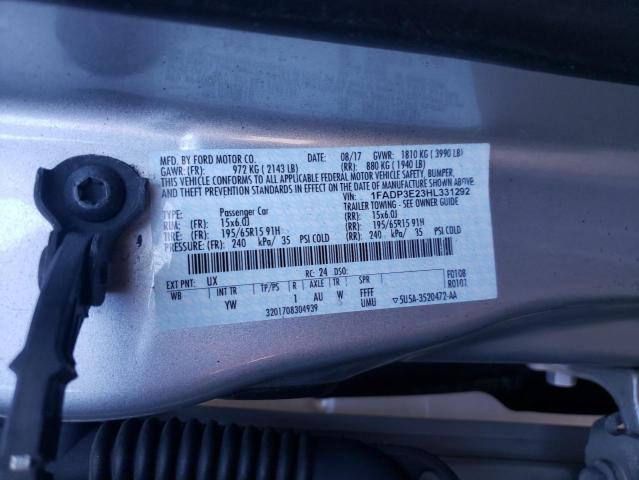 Photo 10 from auction – 2017 FORD FOCUS S with VIN 1FADP3E23HL331292