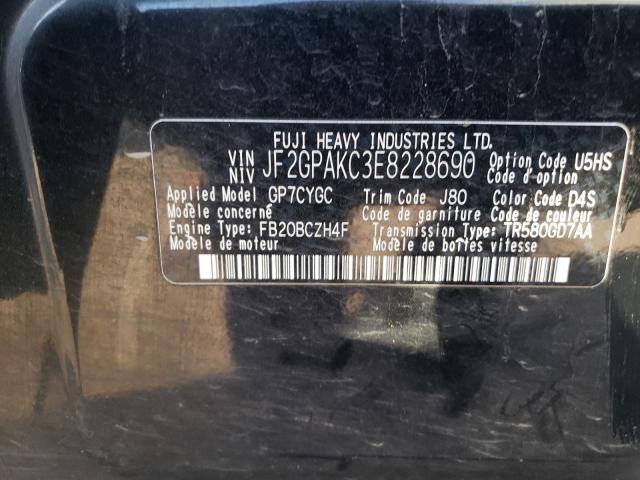 Photo 10 from auction – 2014 SUBARU XV CROSSTR with VIN JF2GPAKC3E8228690