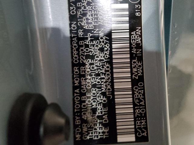 Photo 10 from auction – 2015 TOYOTA PRIUS with VIN JTDKN3DU0F1943677