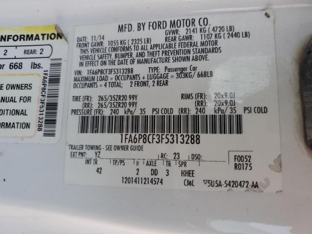 Photo 10 from auction – 2015 FORD MUSTANG GT with VIN 1FA6P8CF3F5313288