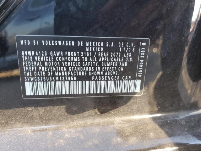 Photo 10 from auction – 2019 VOLKSWAGEN JETTA S with VIN 3VWCB7BU3KM137656