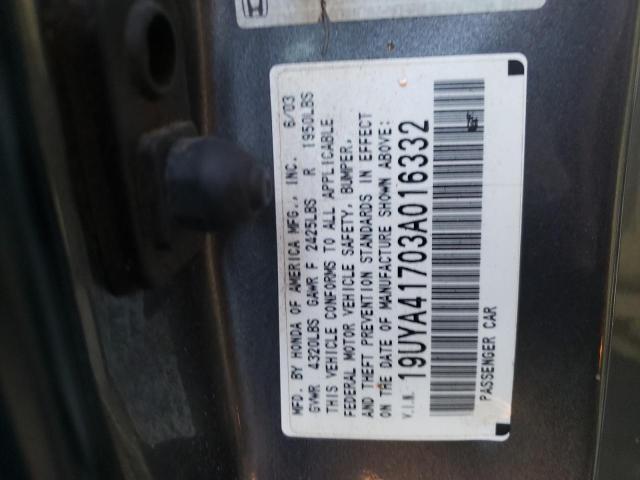 Photo 10 from auction – 2003 ACURA 3.2CL TYPE with VIN 19UYA41703A016332