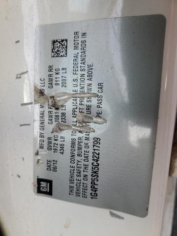 Photo 10 from auction – 2012 BUICK VERANO with VIN 1G4PP5SK5C4221799