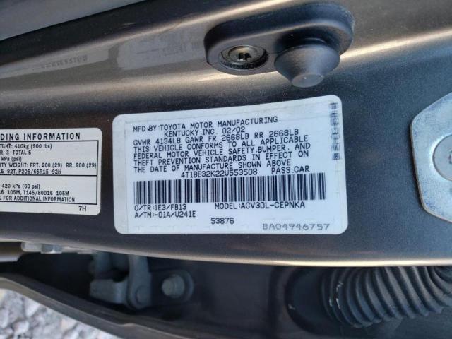 Photo 10 from auction – 2002 TOYOTA CAMRY LE with VIN 4T1BE32K22U553508