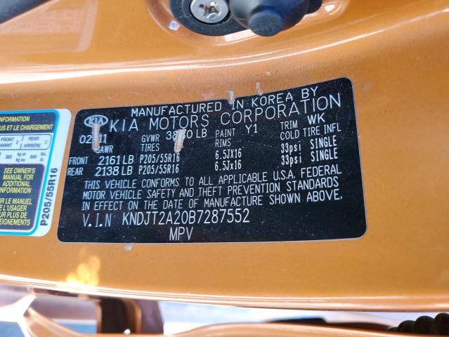 Photo 10 from auction – 2011 KIA SOUL +/!/S with VIN KNDJT2A20B7287552