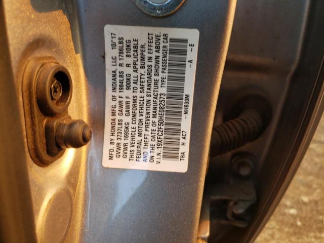 Photo 10 from auction – 2017 HONDA CIVIC LX with VIN 19XFC2F50HE082573