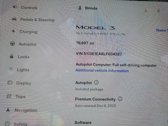 Photo 8 from auction – 2020 TESLA MODEL 3 with VIN 5YJ3E1EA6LF634327