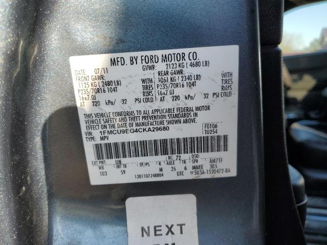 Photo 10 from auction – 2012 FORD ESCAPE LIM with VIN 1FMCU9EG4CKA29680