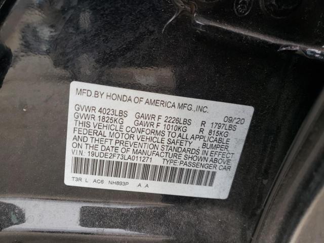Photo 10 from auction – 2020 ACURA ILX PREMIU with VIN 19UDE2F73LA011271
