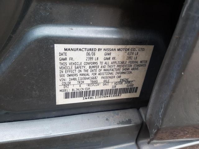 Photo 10 from auction – 2006 NISSAN ALTIMA SE with VIN 1N4BL11D36N416682