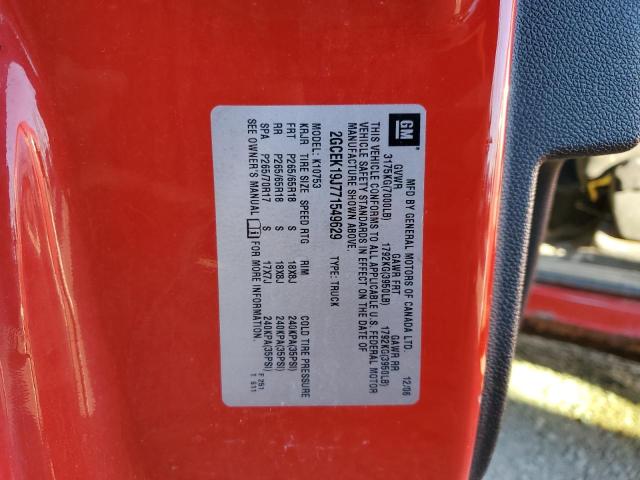 Photo 10 from auction – 2007 CHEVROLET SILVERADO with VIN 2GCEK19J771549629