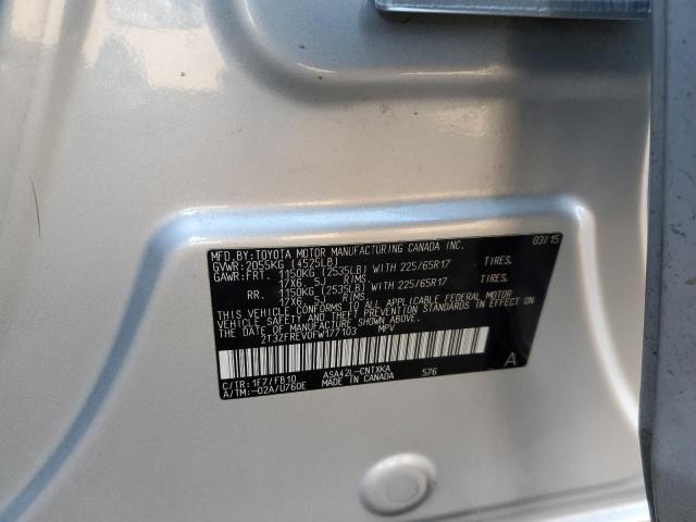 Photo 10 from auction – 2015 TOYOTA RAV4 LE with VIN 2T3ZFREV0FW177103