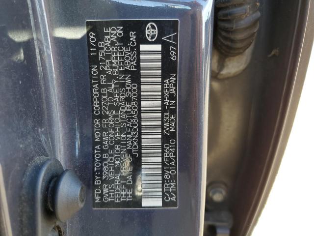 Photo 10 from auction – 2010 TOYOTA PRIUS with VIN JTDKN3DU8A5087000