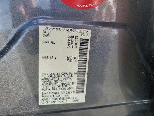 Photo 10 from auction – 2018 NISSAN LEAF S with VIN 1N4AZ1CP8JC311979