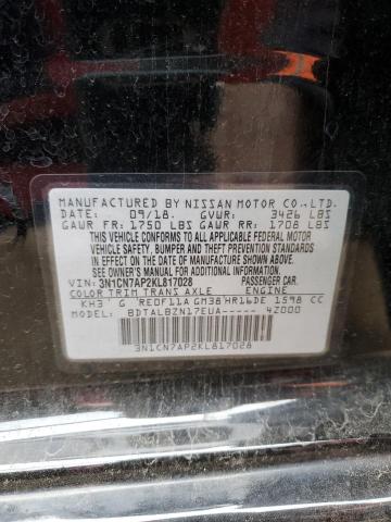 Photo 10 from auction – 2019 NISSAN VERSA S with VIN 3N1CN7AP2KL817028