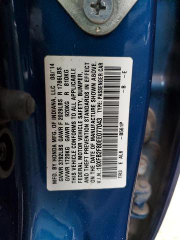 Photo 10 from auction – 2014 HONDA CIVIC EX with VIN 19XFB2F80EE077043