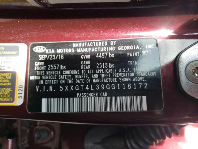 Photo 10 from auction – 2016 KIA OPTIMA LX with VIN 5XXGT4L39GG118172