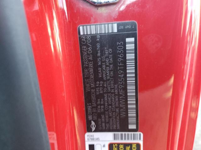 Zdjęcie 10 z aukcji – 2009 MINI COOPER SPO z VIN WMWMF93549TF96303