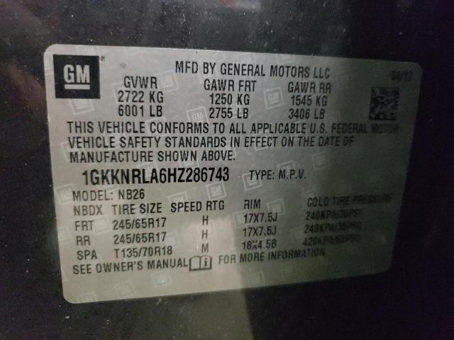 Photo 10 from auction – 2017 GMC ACADIA SLE with VIN 1GKKNRLA6HZ286743