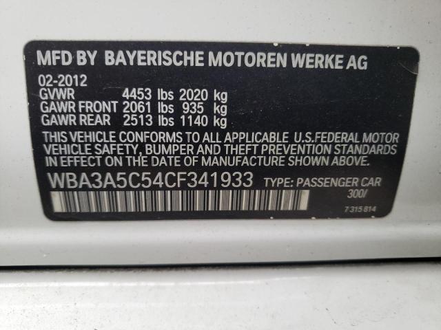 Photo 10 from auction – 2012 BMW 328 I with VIN WBA3A5C54CF341933