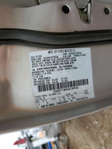 Photo 10 from auction – 2004 FORD CROWN VICT with VIN 2FAFP71W94X139946
