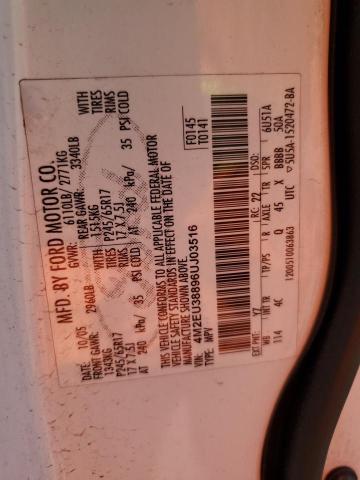 Photo 10 from auction – 2006 MERCURY MOUNTAINEE with VIN 4M2EU38896UJ03516