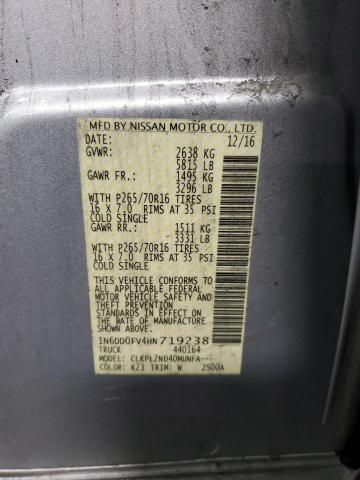 Photo 10 from auction – 2017 NISSAN FRONTIER S with VIN 1N6DD0FV4HN719238