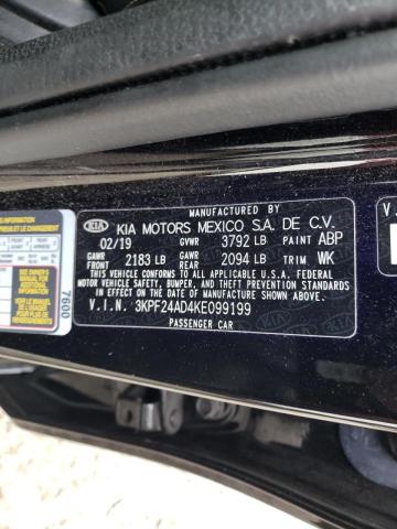 Photo 10 from auction – 2019 KIA FORTE FE with VIN 3KPF24AD4KE099199