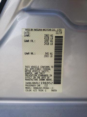 Photo 10 from auction – 2020 NISSAN ALTIMA S with VIN 1N4BL4BV0LC196952