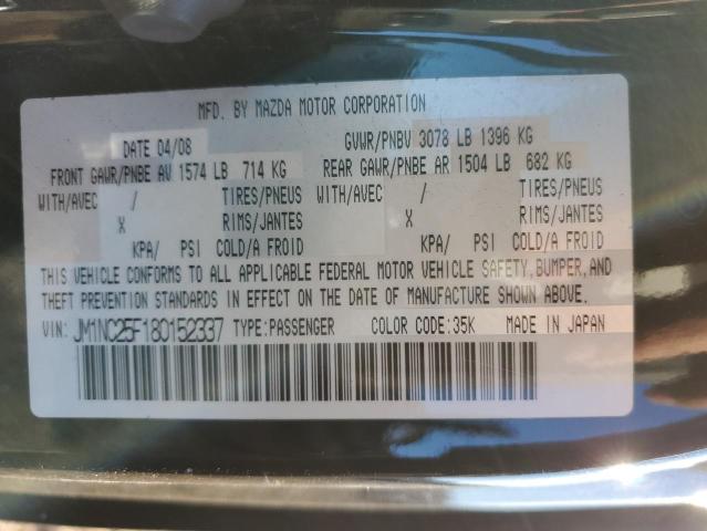 Photo 10 from auction – 2008 MAZDA MX-5 MIATA with VIN JM1NC25F180152337