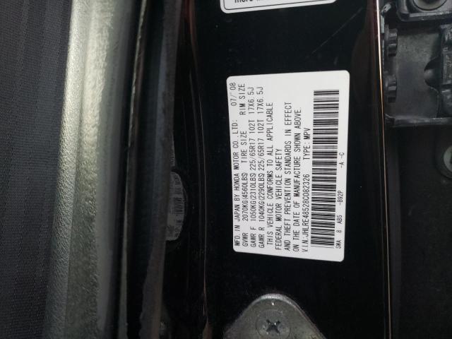 Photo 10 from auction – 2008 HONDA CR-V EX with VIN JHLRE48528C082326